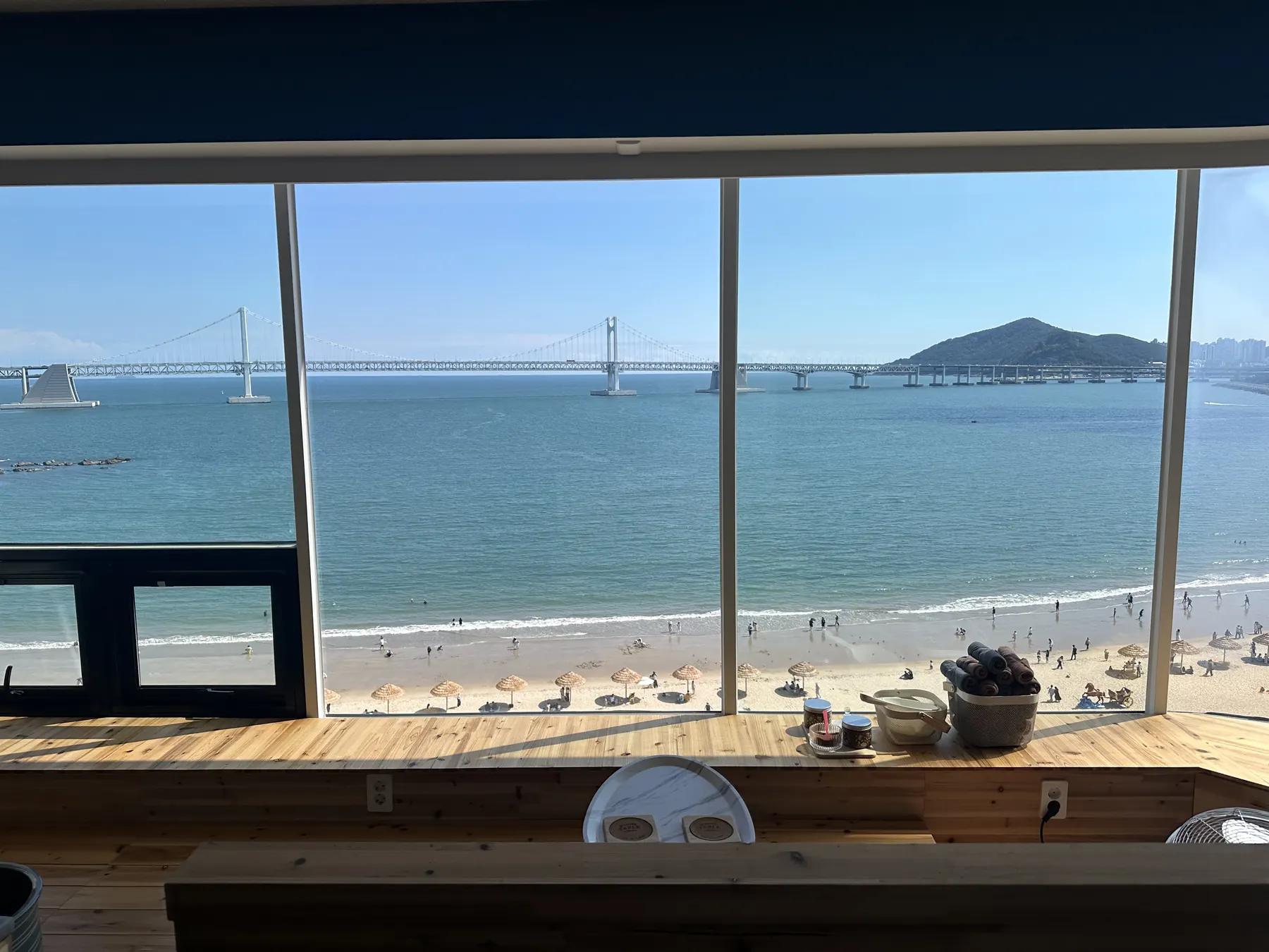 Gwangalli Beach panorama at Prada Spa Gwangalli, Busan