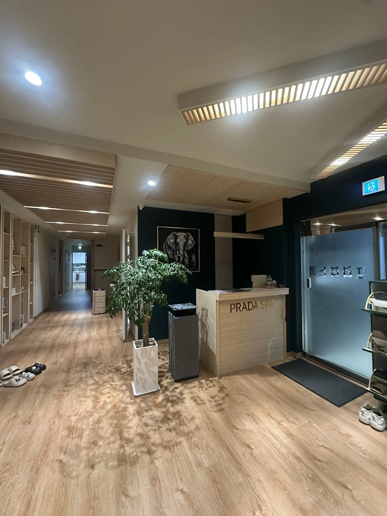 reception desk at Prada Spa Gwangalli, Busan