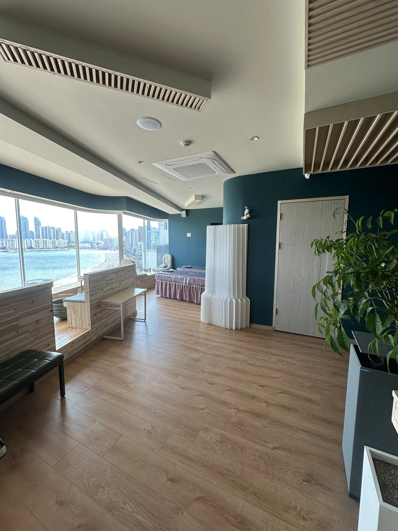 Actual interior lounge at Prada Spa Gwangalli